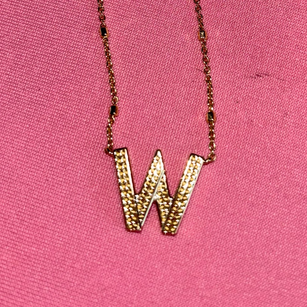 Kendra Scott Gold 'W' Initial Necklace